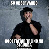 SÓ OBSERVANDOVOCÊ FALTAR TREINO NA SEGUNDA