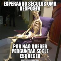 ESPERANDO SÉCULOS UMA RESPOSTAPOR NÃO QUERER PERGUNTAR SE ELE ESQUECEU
