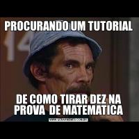 PROCURANDO UM TUTORIALDE COMO TIRAR DEZ NA PROVA  DE MATEMATICA