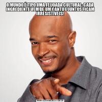 O MUNDO É TIPO UMA FEIJOADA CULTURAL: CADA INGREDIENTE VEM DE UM CANTO E JUNTOS FICAM IRRESISTÍVEIS!