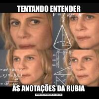 TENTANDO ENTENDERAS ANOTAÇÕES DA RUBIA