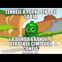 TENHEIE A PERNA FINA DE SABIÀI A BUNDA GRANDE , É ATRAENTE ÇIM, PODI CONFIÁ