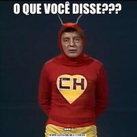 O QUE VOCÊ DISSE???…