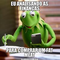 EU ANALISANDO AS FINANÇASPARA COMPRAR UM FAT MEAT