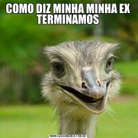 COMO DIZ MINHA MINHA EX TERMINAMOS