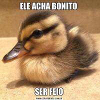 ELE ACHA BONITO SER FEIO