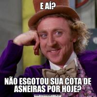E AÍ?NÃO ESGOTOU SUA COTA DE ASNEIRAS POR HOJE?