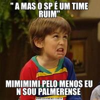 '' A MAS O SP É UM TIME RUIM''MIMIMIMI PELO MENOS EU N SOU PALMERENSE 