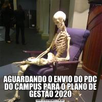 AGUARDANDO O ENVIO DO PDC DO CAMPUS PARA O PLANO DE GESTÃO 2020