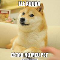 ELE ADORAESTAR NO MEU PET