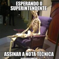 ESPERANDO O SUPERINTENDENTE ASSINAR A NOTA TÉCNICA