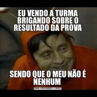 EU VENDO A TURMA BRIGANDO SOBRE O RESULTADO DA PROVASENDO QUE O MEU NÃO É NENHUM 