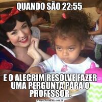 QUANDO SÃO 22:55 E O ALECRIM RESOLVE FAZER UMA PERGUNTA PARA O PROFESSOR.