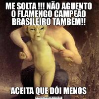 ME SOLTA !!! NÃO AGUENTO O FLAMENGO CAMPEÃO BRASILEIRO TAMBÉM!!ACEITA QUE DÓI MENOS