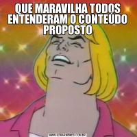 QUE MARAVILHA TODOS ENTENDERAM O CONTEÚDO PROPOSTO