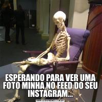 ESPERANDO PARA VER UMA FOTO MINHA NO FEED DO SEU INSTAGRAM...