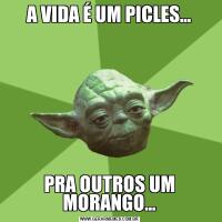 A VIDA É UM PICLES...PRA OUTROS UM
MORANGO...