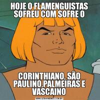 HOJE O FLAMENGUISTAS SOFREU COM SOFRE OCORINTHIANO, SÃO PAULINO,PALMEIRAS E VASCAINO