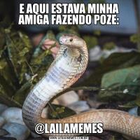 E AQUI ESTAVA MINHA AMIGA FAZENDO POZE:@LAILAMEMES