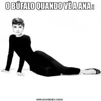 O BÚFALO QUANDO VÊ A ANA :