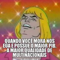 QUANDO VOCÊ MORA NOS EUA E POSSUE O MAIOR PIB, A MAIOR QUALIDADE DE MULTINACIONAIS