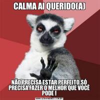 CALMA AI QUERIDO(A)NÃO PRECISA ESTAR PERFEITO,SÓ PRECISA FAZER O MELHOR QUE VOCÊ PODE !