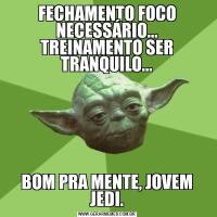 FECHAMENTO FOCO NECESSÁRIO...
TREINAMENTO SER TRANQUILO...BOM PRA MENTE, JOVEM JEDI.