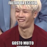 FALTAR DA ESCOLA GOSTO MUITO 