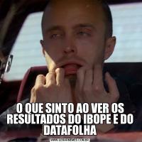 O QUE SINTO AO VER OS RESULTADOS DO IBOPE E DO DATAFOLHA