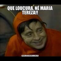 QUE LOUCURA, NÉ MARIA TEREZA!!