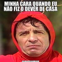 MINHA CARA QUANDO EU NÃO FIZ O DEVER DE CASA