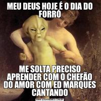 MEU DEUS HOJE É O DIA DO FORRÓME SOLTA PRECISO APRENDER COM O CHEFÃO DO AMOR COM ED MARQUES CANTANDO