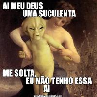 AI MEU DEUS                                      UMA SUCULENTA ME SOLTA,                                                  EU NÃO TENHO ESSA AÍ 