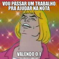 VOU PASSAR UM TRABALHO PRA AJUDAR NA NOTAVALENDO 0,1