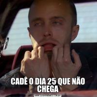 CADÊ O DIA 25 QUE NÃO CHEGA