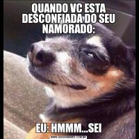 QUANDO VC ESTA DESCONFIADA DO SEU NAMORADO:EU: HMMM...SEI