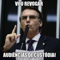 VOU REVOGAR AUDIÊNCIAS DE CUSTÓDIA!