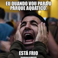 EU QUANDO VOU PARA O PARQUE AQUÁTICO:ESTÁ FRIO