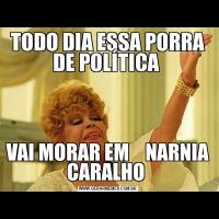 TODO DIA ESSA PORRA DE POLÍTICA VAI MORAR EM    NARNIA CARALHO 
