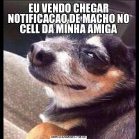 EU VENDO CHEGAR NOTIFICACAO DE MACHO NO CELL DA MINHA AMIGA