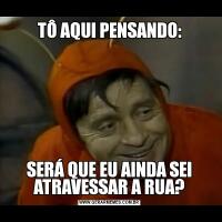 TÔ AQUI PENSANDO:SERÁ QUE EU AINDA SEI ATRAVESSAR A RUA?