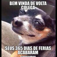 BEM VINDA DE VOLTA COLEGASEUS 365 DIAS DE FERIAS ACABARAM