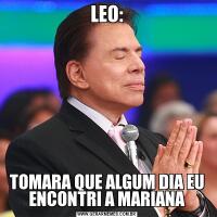 LEO:TOMARA QUE ALGUM DIA EU ENCONTRI A MARIANA