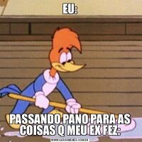 EU:PASSANDO PANO PARA AS COISAS Q MEU EX FEZ:
