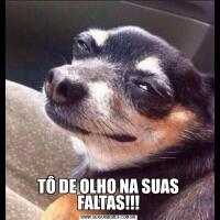 TÔ DE OLHO NA SUAS FALTAS!!!