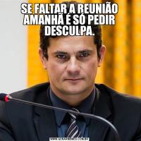 SE FALTAR A REUNIÃO AMANHÃ É SÓ PEDIR DESCULPA.
