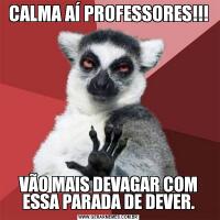 CALMA AÍ PROFESSORES!!!VÃO MAIS DEVAGAR COM ESSA PARADA DE DEVER.