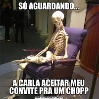 SÓ AGUARDANDO...A CARLA ACEITAR MEU CONVITE PRA UM CHOPP