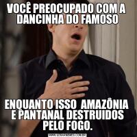 VOCÊ PREOCUPADO COM A  DANCINHA DO FAMOSOENQUANTO ISSO  AMAZÔNIA  E PANTANAL DESTRUIDOS PELO FOGO.