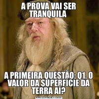 A PROVA VAI SER TRANQUILA A PRIMEIRA QUESTÃO: Q1. O VALOR DA SUPERFÍCIE DA TERRA AÍ?